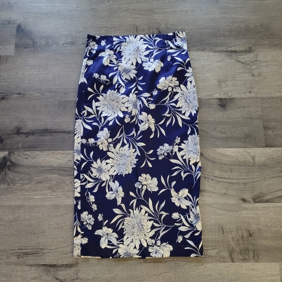 Zara Dresses & Skirts - Zara Floral Satin Pencil Skirt NWOT